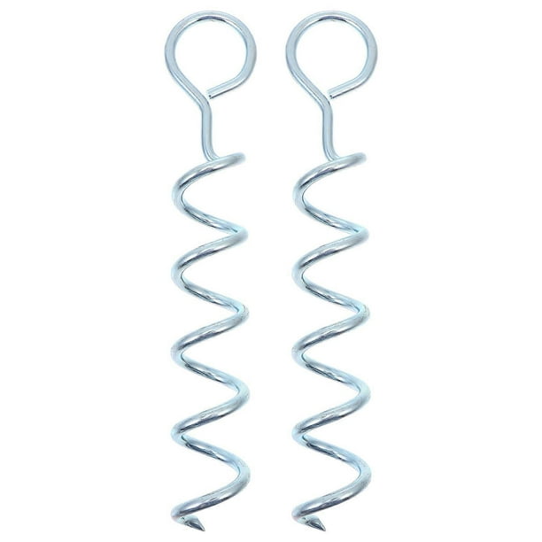 2pcs Pet Tie-Out Stake Dog Pulling Rope Fixing Rod Outdoor Pet Spiral Stake