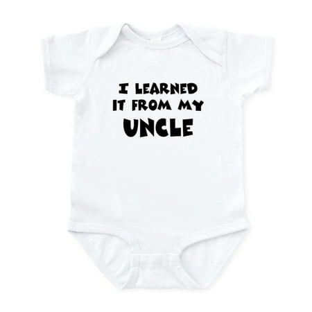 

CafePress - Learned It From My Uncle Infant Bodysuit - Baby Light Bodysuit Size Newborn - 24 Months
