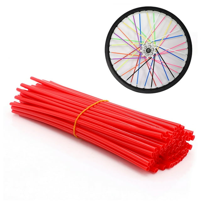 Bangcool 72PCS Bicycle Spoke Cover Decorative Plastic Bike Spoke Skin Bicycle Wheel Wrap