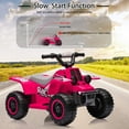 thumbnail image 4 of 6V Kids ATV 4 Wheeler,Electric Ride On Toy Car With LED Light,MP3, Forward & Reverse,Ride-On Toy For Toddlers 1-3 Boys & Girls Black/Blue/Pink/Green/Yellow/Rose Red, 4 of 9