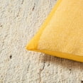 thumbnail image 4 of TOWN & COUNTRY TERRA Alara Solid Border Handcrafted Indoor Outdoor Decorative Pillow, 100% Recycled Materials, UV Fade Resistant, Water Repellent, Yellow/Ivory, 14"x20", 4 of 9