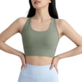 thumbnail image 2 of qelini Sports Bra for Women Wide Strap Breathable Summer Quick Dry Yoga Tank Top Shockproof Sports Bra for Women, 2 of 7