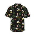 thumbnail image 3 of Fotbe Bees Hawaiian Shirt For Men Unisex Summer Beach Casual Short Sleeve Cotton Linen Button Down Shirts-X-Large, 3 of 9