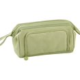 thumbnail image 1 of Green Ship Type Pen Case with Large Capacity, Double Layer Zipper Design, Portable Pencil Pouch for Kids, 1 of 5