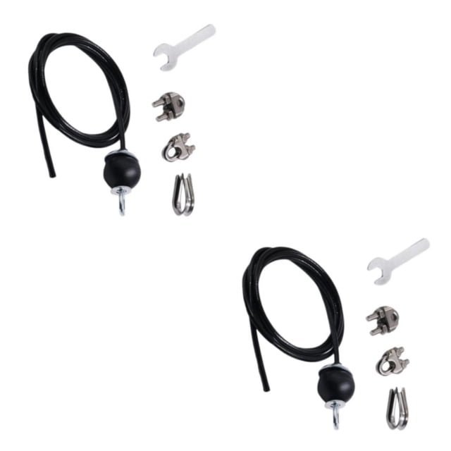 Toystoory Steel Wire Rope with Rubber Stopper Ball Duty Heavy for Gym Workout Accs Tipo 1 2piezas