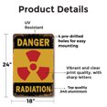thumbnail image 2 of Danger Radiation 18 Inch x 24 Inch Metal Sign Novelty Aluminum Durable Weatherproof UV Protected Perfect for Laboratories Industrial Spaces Fun Gift for Engineers Crafted in the USA, 2 of 5