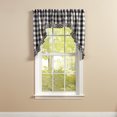 thumbnail image 2 of Park Designs Buffalo Check Ruffled Black Swags 72" x 36", 2 of 3