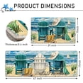 thumbnail image 3 of Summer Blue Sea Chairs Beach Decorative Kitchen Rugs Set of 2, Ocean Seagull Sailboat Kitchen Mat Coastal Non-Slip Floor Mat, Nautical Home Kitchen Decorations 17x29 and 17x47 Inch, 3 of 6