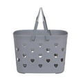 thumbnail image 2 of Wxqbjtam Beach Tote Bag Creative Storage Basket Easy to Clean Portable with Holes Bathing grey, 2 of 9