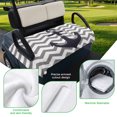 thumbnail image 5 of Golf Cart Seat Covers for 2 Seater, Grey Zigzag Soft Microfiber Cart Seat Towel Blanket, Coastal Nautical Anchor Stripes Absorbent Breathable Non Slip Bench Seats Protector for Golf Course 51"x31", 5 of 9