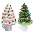 thumbnail image 3 of Bewildely Los bulbos coloreados de la lámpara de la noche del árbol de navidad de la resina emiten la luz hermosa de la noche del árbol de la Iluminación navideña verde, 3 of 6