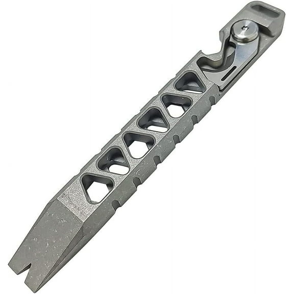 MixMart Titanium Pry Bar, Pocket Multi-functional Pry Bar with Bottle Opener Screwdriver Keychain,Outdoor Tool