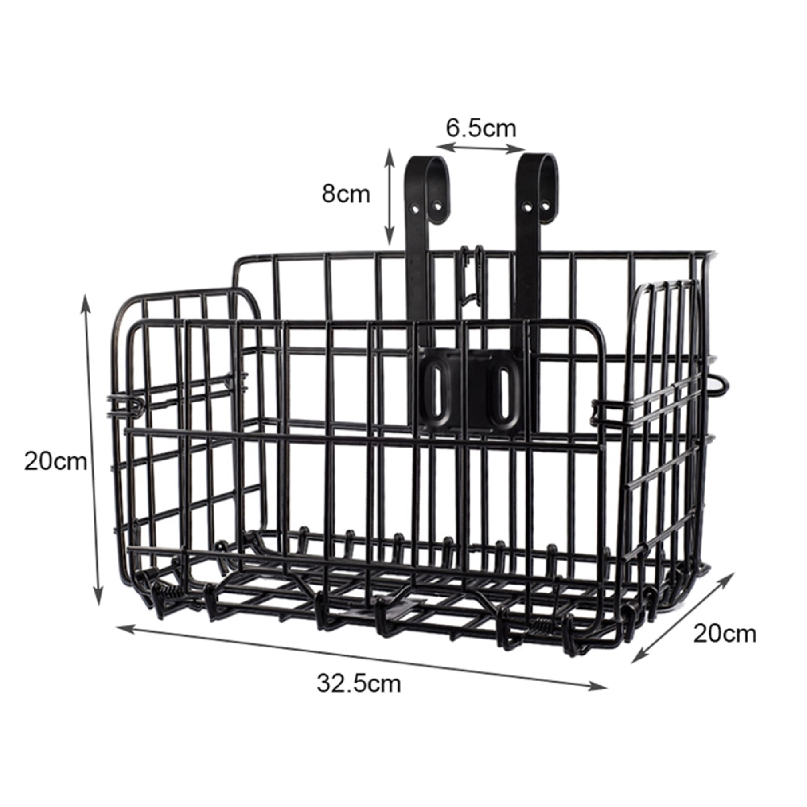 Cheers.US Folding Rear Bike Basket Metal Mesh Fold-Up Detchable Front Bag Rear Hanging Bike Basket Bicycle Bag Cargo Rack for Mountain Bike Accessories Bike Frame Basket