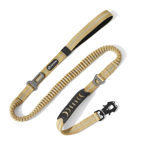 Correa para perros AIRUIDOG, elástica táctica, resistente, de 4 a 6 pies, marrón