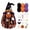 D, variant on Halloween Crochet Kit for DIY Front Door Wall Decor, Witch Gnome Craft Set with Pumpkin and Bat Charms, Spooky Holiday Yarn Hanging Decoration 14 Inch