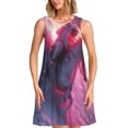thumbnail image 1 of Disketp Astronaut Riding Fiery Horse para Vestido sin Mangas para Mujeres, Vestidos de Verano para Mujeres, Casual y Holgado para la Playa, 1 of 7