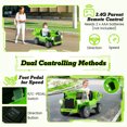 thumbnail image 4 of Patiojoy Kids Ride on Dump Truck 12V Ride on Car with Electric Dump Bed  2.4G Remote Control Green, 4 of 10