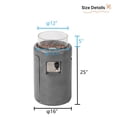 thumbnail image 3 of MOALCOFER 40,000 BTU Outdoor Fire Pit,16'' Round Propane Fire Pit with Windproof Glass Guard,Lava Rocks & Waterproof Cover, 3 of 8