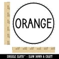 thumbnail image 2 of Orange Flavor Scent Rounded Text Self-Inking Rubber Stamp Ink Stamper - Green Ink - Large 1-1/2 Inch, 2 of 7