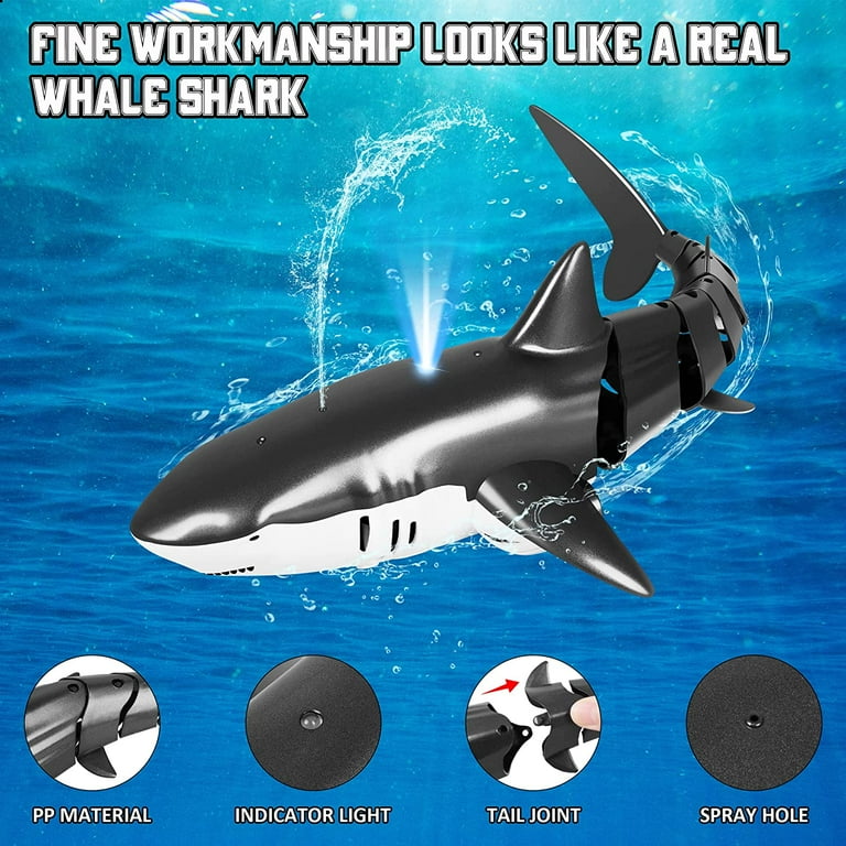 Autucker Remote Control Shark Toy 1:18 Scale High Simulation Shark