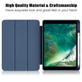 thumbnail image 5 of ShellTech Case for iPad 9th 8th 7th Generation 10.2-inch,Magnetic Folio Smart Leather Case Clear PC Auto Sleep/Wake Trifold Stand Back Cover Built-in Pencil Holder,Darkblue, 5 of 11