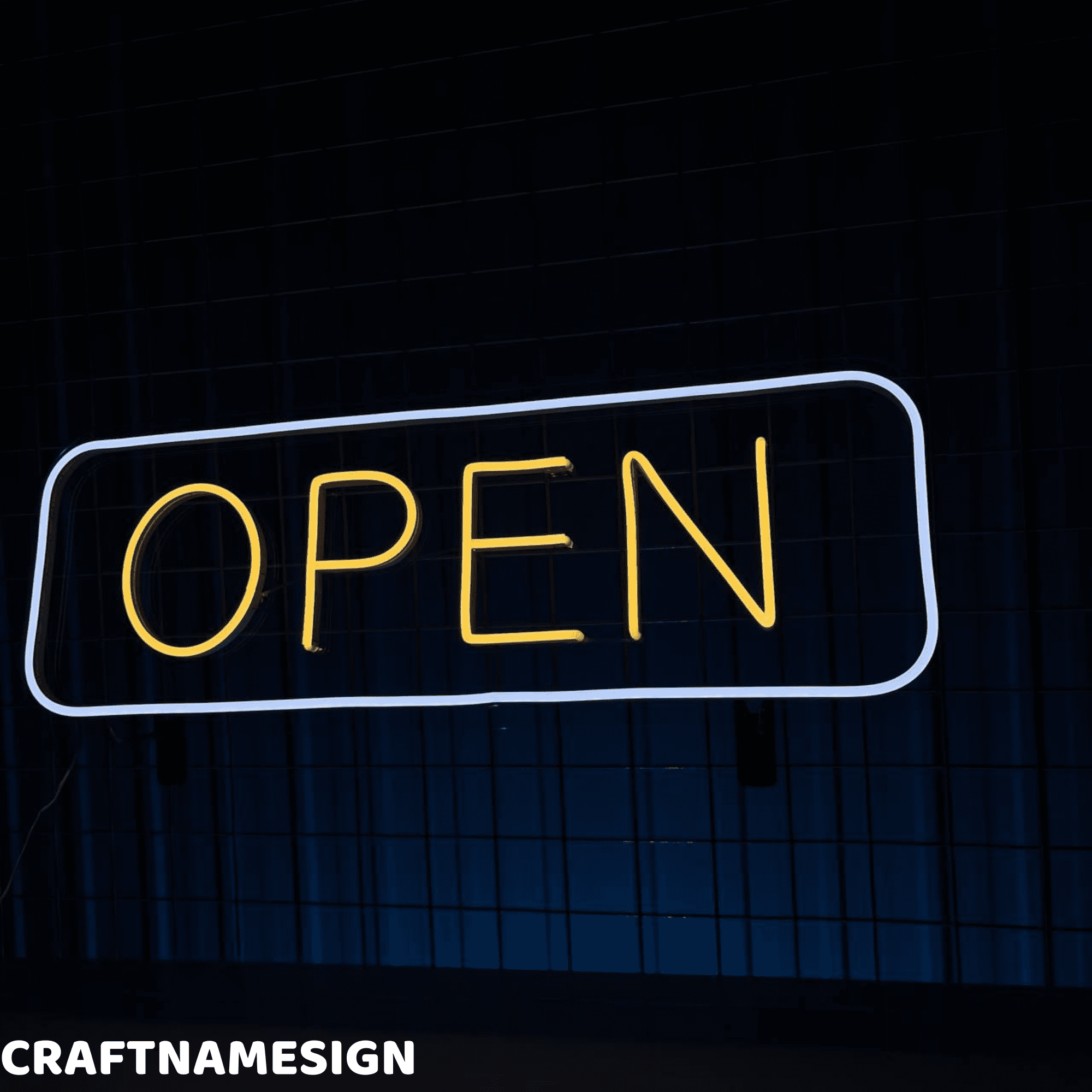 Craftnamesign Open Neon Sign, Welcome Sign Led Light, Store Shop Wall Art