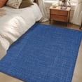 thumbnail image 5 of Navy Blue Large Area Rugs for Bedroom Living Room, Soft Non Slip Carpet Bedside Rug, Vintage Country Monochrome Farmhouse Rectangular Floor Cover Kitchen Accent Rug 3'x5' for Dining Room/Office, 5 of 9