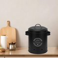 thumbnail image 4 of WRKEKC Clearance Metal Storage Buckets for Kitchen, Fruit Vegetables with Lid, Heavy Duty Iron Container for Potato Onion Garlic, Portable Handles, 3 Sizes, 4 of 6
