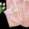 thumbnail image 5 of Girls Summer Outfits Ruffle Sleeve Button Up Dress Tops Plaid Pants Girl Clothes Pink 2-3Years, 5 of 5