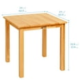 thumbnail image 2 of ECR4Kids 24in x 24in Hardwood Table and Two 12in Chairs, Honey, 3-Piece, 2 of 9