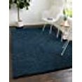 thumbnail image 3 of Unique Loom 3136678 3 ft. 3 in. x 5 ft. 3 in. Solid Shag Rectangular Rug, Navy Blue, 3 of 10
