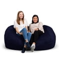 thumbnail image 3 of Big Joe Fuf 8Ft Giant Foam Bean Bag Chair, Oversized Couch with Removable Cover for Kids, Teens, Adults, Midnight Plush, Soft Polyester, 8 Foot, 3 of 11