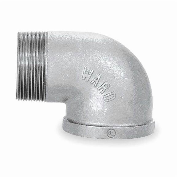 Manufacturer Varies 90 Street Elbow, Malleable Iron, 3 in 2WJ14