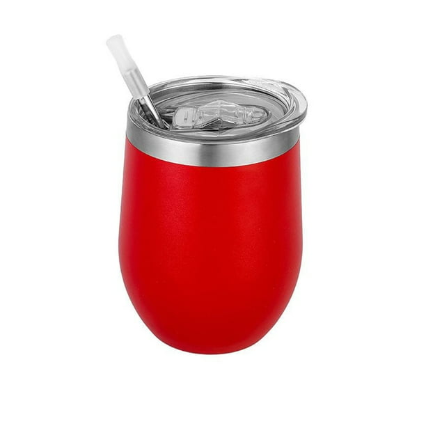 Billuyoard Taza térmica Estilo simple Frasco para beber 350ml Tazas con aislamiento de acero inoxidable Contenedor para bebidas Contenedores para Cocina y Comedor Rojo