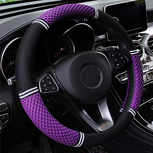 Carmen Steering Wheel Cover 3D Massage Mesh Cloth Universal 15 Inch Durable Breathable Comfort Snug Grip
