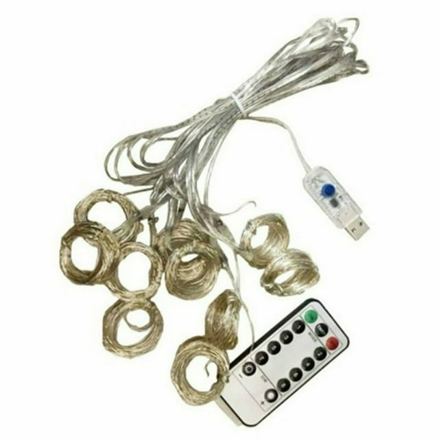 Led Lampe de Rideau avec Télécommande 3x3 Mètres 300 Lumières Lampe de Rideau de Type Usb pour la Décoration Extérieure Intérieure