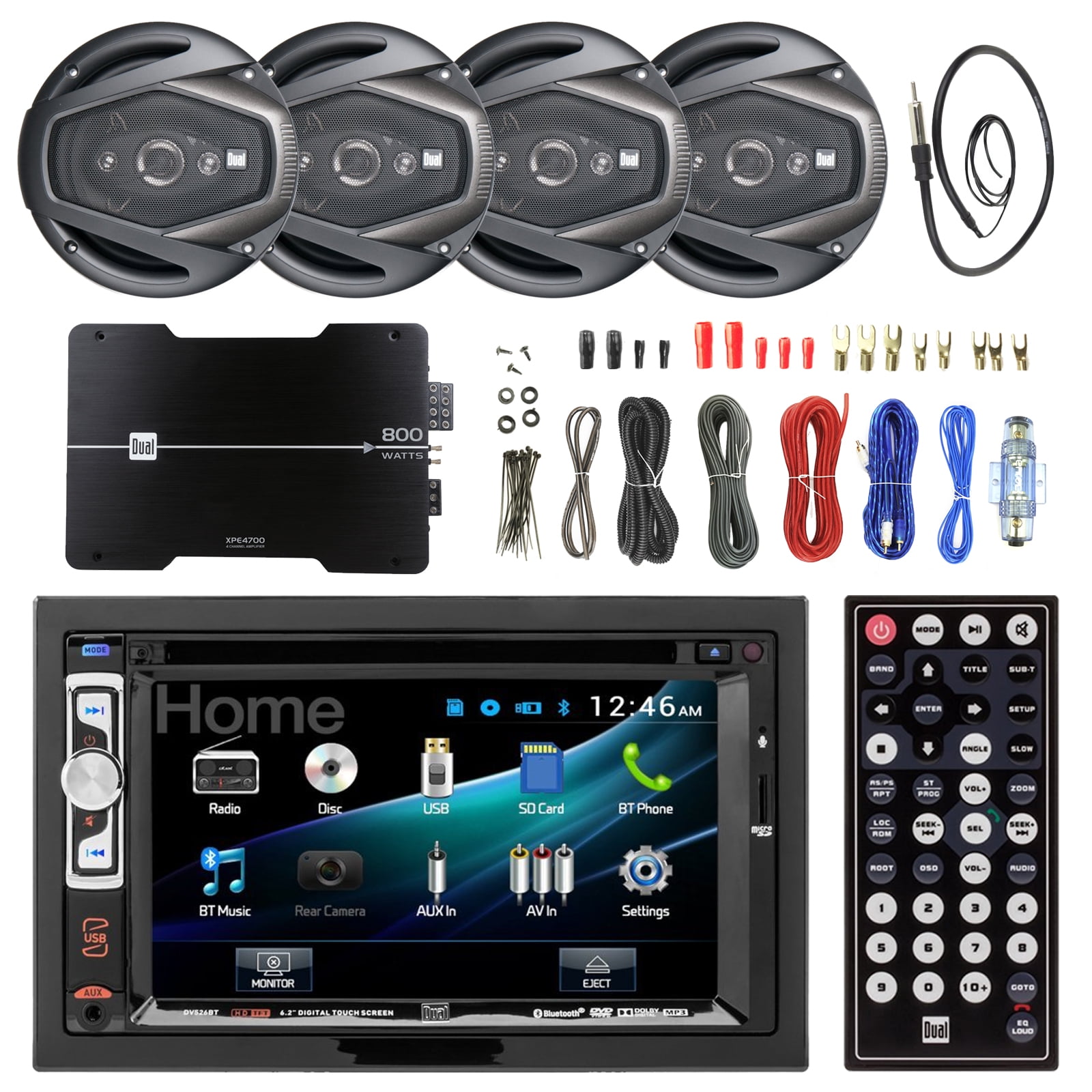 Dual DV526BT 6.2&quot; DoubleDIN CD DVD Bluetooth Car Stereo