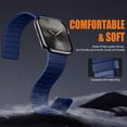 thumbnail image 3 of Correa SNBLK de silicona magnética para Apple Watch de 44 a 49 mm, color azul marino, 3 of 9