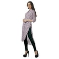 thumbnail image 4 of Moomaya Cotton Tunic Roll Up Sleeves Women Printed Kurti Knee Length Summer Kurta, 4 of 6
