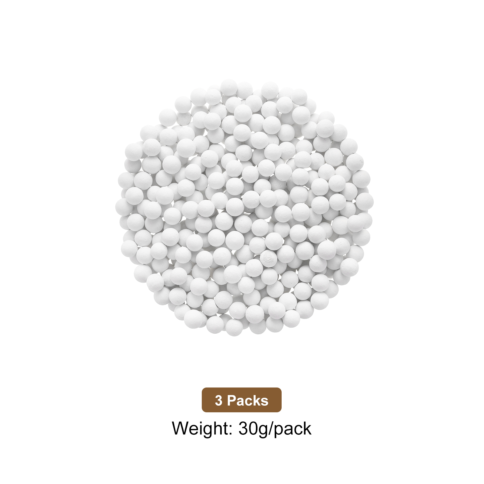 Unique Bargains 3Pcs Replacement Shower Head Bead for Filter 5-6mm White