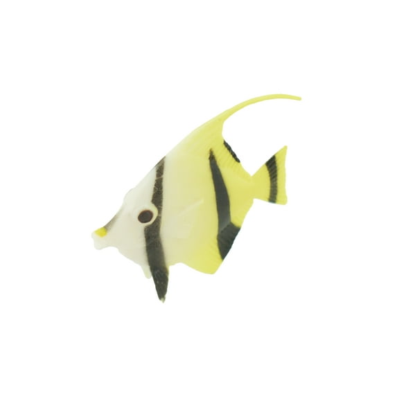 Moorish Idol Toy, Tropical, Rubber Fish Design, Realistic Figure, Educational, Lifelike, Toy Model, Figurine, Replica, Gift, 2 1/2" F3449 B48