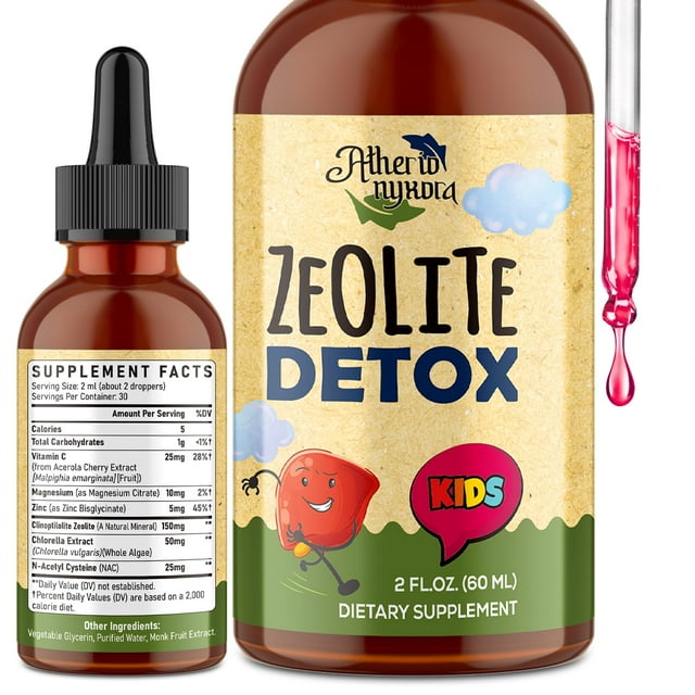 Suplemento desintoxicante Atherionyxora Zeolite Detox para niños 60 ml