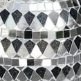 thumbnail image 2 of Decorshore 20x6" Bella Palacio Decorative Mosaic Floor Vase with Geometric Pattern in Silver & Black, 2 of 6