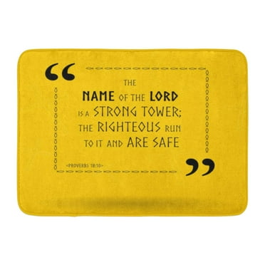 GODPOK Biblical Best Bible Quotes About The Power of Lord Holy Scripture Sayings for Study Flashcards Religion Rug Doormat Bath Mat 23.6x15.7 inch