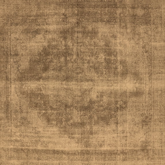 Ahgly Company Indoor Square Oriental Brown Industrial Area Rugs, 4' Square