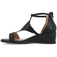 thumbnail image 2 of Journee Womens Trayle Wedge Back Heel Zip Sandals, Widths Available, 2 of 9