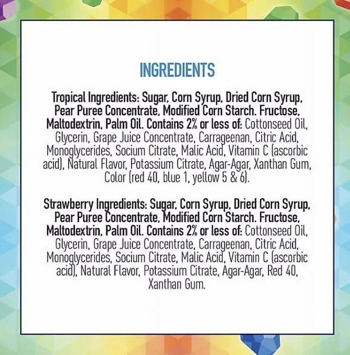 Gushers Strawberry Splash and Tropical Flavors 0.8 Oz - 42 Packets