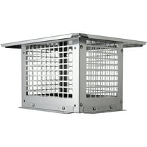 SKYSHALO Chimney Cap, 13 x 9 inch, 304 Stainless Steel, Stable & Useful Add-ons, Simple Setup, Compatible with External Mesh Flue Covers & Clay Flue Tiles, Silver