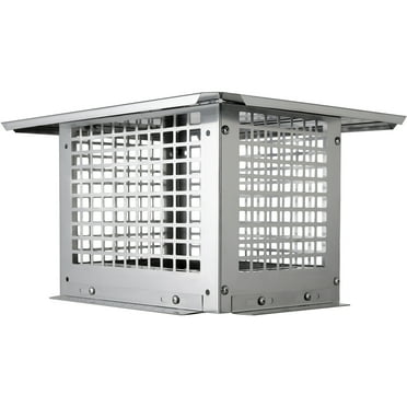 SKYSHALO Chimney Cap, 13 x 9 inch, 304 Stainless Steel, Stable & Useful Add-ons, Simple Setup, Compatible with External Mesh Flue Covers & Clay Flue Tiles, Silver