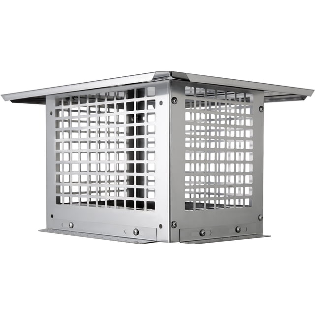 KFFKFF Capuchon de Cheminée, 13 x 9 Pouces, Acier Inoxydable 304, Stable et Utile, Installation Simple, Compatible avec Tuyaux de Cheminée Externes et Carreaux de Cheminée en Argile, Argent